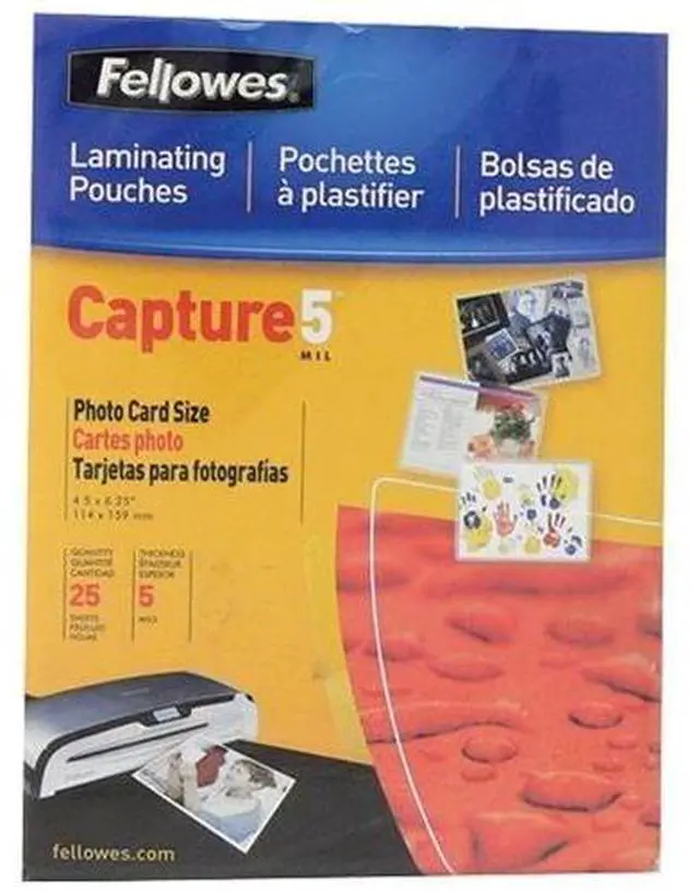 Alt view image 19 of 19 - Fellowes Laminating Pouches 5mil 4 1/2 x 6 1/4 25/Pack 52010