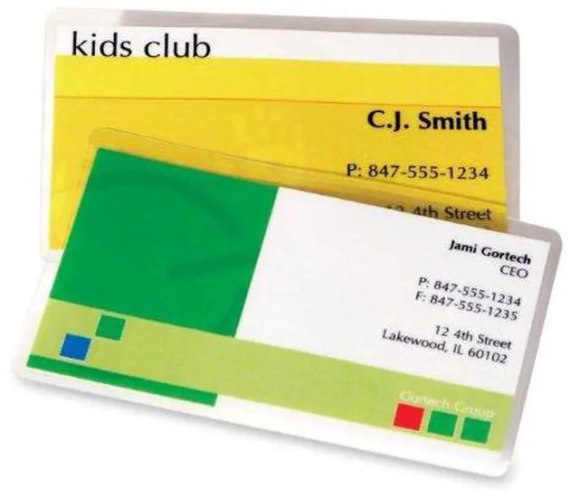 Alt view image 18 of 18 - Fellowes Glossy Pouches - Business Card, 7 Mil, 100 Pack