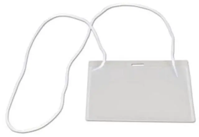 Alt view image 8 of 8 - Universal 56005 Clear Badge Holders W/Neck Lanyards, 3 X 4, White Inserts, 100/Box