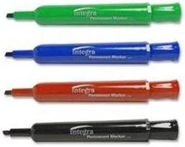 Alt view image 14 of 14 - Integra Permanent Marker Chisel Tip Blue 33327