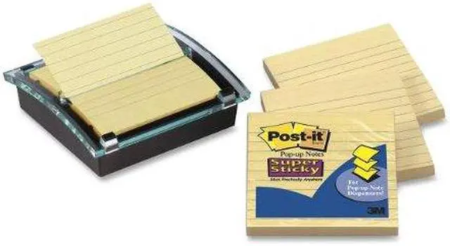 Alt view image 14 of 14 - Post-it Pop-up Note Dispenser/Value Pack 4 x 4 Self-Stick Notes Black/Clear