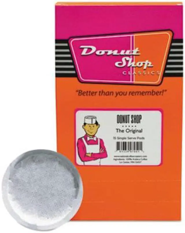 Alt view image 4 of 4 - NATIONAL COFFEE ROASTERS Donut Shop Coffee Pods Medium Roast 15/Box 599961590