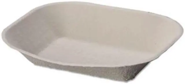 Alt view image 5 of 5 - Savaday Molded Fiber Food Tray, 9 X 7, Beige, 250/Bag, 500/Carton