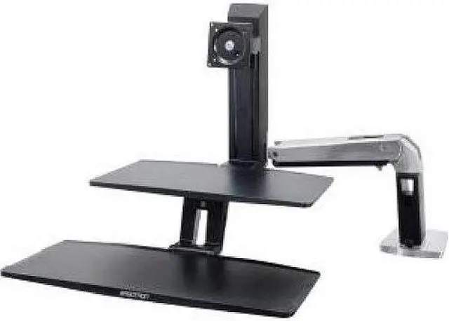 Alt view image 16 of 16 - Ergotron Workfit-a with suspended Keyboard, Single Ld - 24-390-026