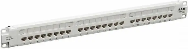 Alt view image 8 of 8 - Eaton Tripp Lite Series 24-Port Cat6 Patch Panel - 4PPoE Compliant, 110/Krone, 568A/B, RJ45 Ethernet, 1U Rack-Mount, White, TAA - 24 Port(s) - 24 x RJ-45 - 1U High - Category 6, Category 5, Category 5