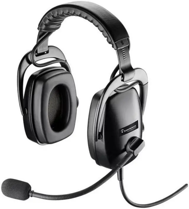 Alt view image 2 of 2 - Poly SHR 2083-01 Ruggedized Binaural with QD - Stereo - Wired - Binaural - Electret Condenser, Noise Cancelling Microphone - Noise Canceling - Black