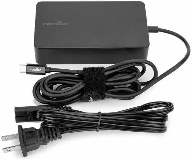 Alt view image 8 of 9 - Rocstor 100W Smart USB-C Laptop Power Adapter Charger - Compatible and perfect fit for Dell,HP®,Lenovo®,Microsoft® Surface®(23W,24W,36W,44W,65W)Power Supply,