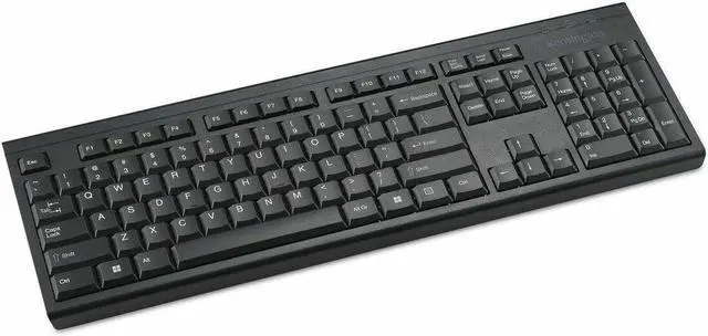 Alt view image 7 of 12 - Kensington KB150 EQ Wireless Keyboard - Wireless Connectivity - RF - 2.40 GHz - USB Type A Interface - 104 Key - Windows, Mac OS - PC, Mac - Membrane Keyswitch - AA Battery Size Supported - Black