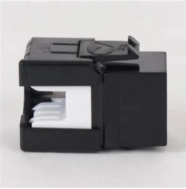 Alt view image 3 of 3 - ICC CAT6A Keystone Jack for HD Style Wallplate or Patch Panel - RJ45 - UL Listed Ethernet Cable Connector - PoE++ Rated - Compatible with JackEasy Termination Tool - Black - 25-Pack