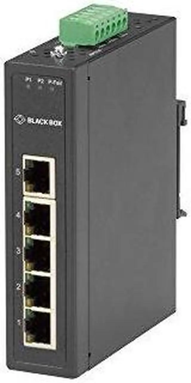 Alt view image 2 of 2 - black box extr switch - (5) 10/100-mbps rj45, 12-48v dc-power