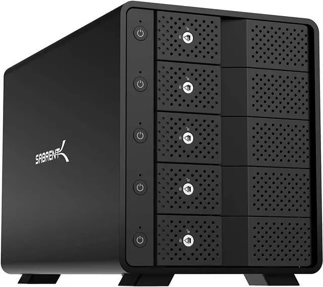 Alt view image 12 of 12 - SABRENT USB 3.2 5-Bay 3.5" SATA Hard Drive Tray-Less Docking Station (DS-SC5B)