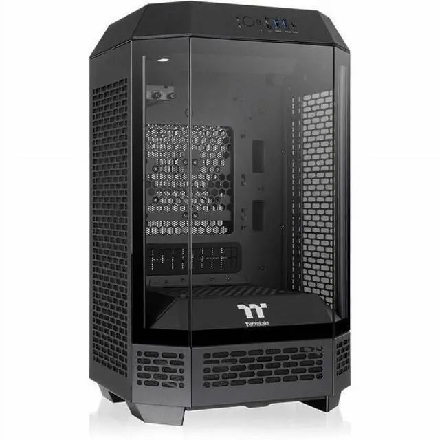 Alt view image 9 of 20 - Thermaltake Tower 250 Black Mini-ITX Mini Tower 2x120mm CT Fans Included 360mm Radiator Support 360mm GPU Clearance Dual Chamber CA-1Z9-00S1WN-00