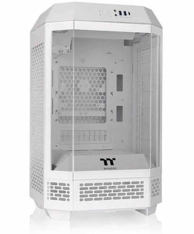 Alt view image 16 of 20 - Thermaltake Tower 250 Snow Mini-ITX Mini Tower 2x120mm CT Fans Included, 360mm Radiator Support 360mm GPU Clearance Dual Chamber CA-1Z9-00S6WN-00