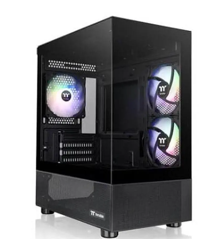 Alt view image 16 of 20 - Thermaltake Tower 250 Matcha Green Mini-ITX Mini Tower 2x120mm CT Fans Included, 360mm Radiator Support 360mm GPU Clearance Dual Chamber CA-1Z9-00SEWN-00