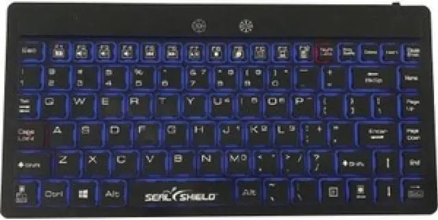 Alt view image 3 of 3 - Seal Shield Silk Mini Glow Waterproof Silicone Backlit Keyboard - Cable Connectivity - USB Interface - English (US) - PC - White