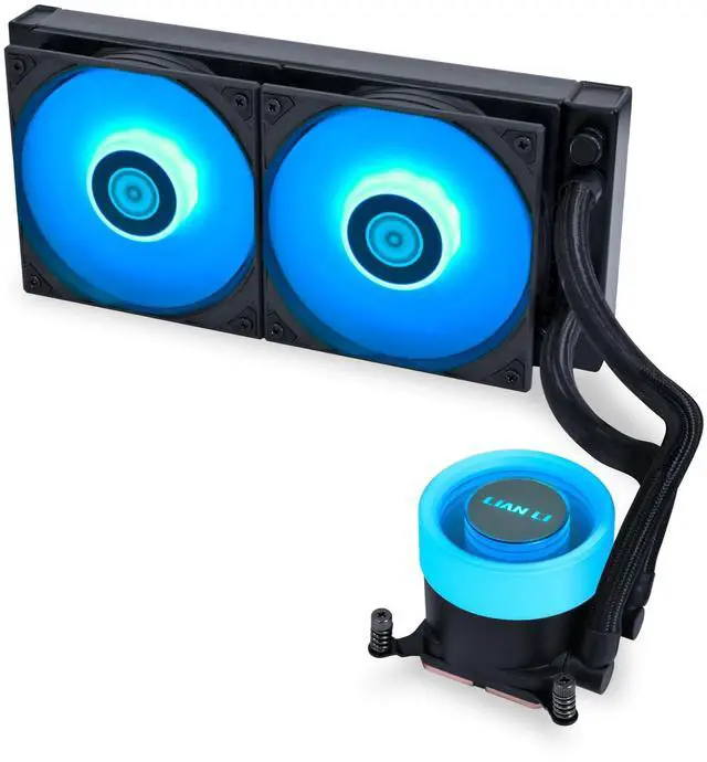 Alt view image 6 of 6 - Lian Li Galahad II Lite Liquid Cooler 240mm RGB FansAIO CPU Water Cooling, Customizable ARGB Pump Block, Low Noise Hydraulic Bearing, Switchable Lid & 28mm PBT Fan for LGA 1700/1851/AM5/4(GA2L24RB)