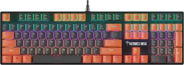 Alt view image 2 of 2 - gamdias hermes m5a mechanical gaming keyboard, multi-colored led effect and n-key rollover (hermes m5a), black