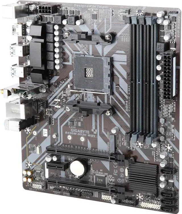 Alt view image 5 of 5 - Gigabyte B450M DS3H WIFI - 1.0 - motherboard - micro ATX - Socket AM4 - AMD B450