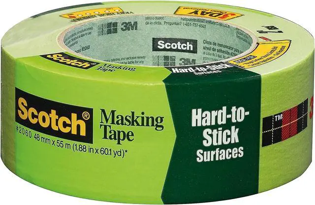 Alt view image 6 of 6 - 3M 206048ABK Masking Tape for HardtoStick Surfaces 206048ABK Green, 48 mm x 55 m You are purchasing the Min order qu