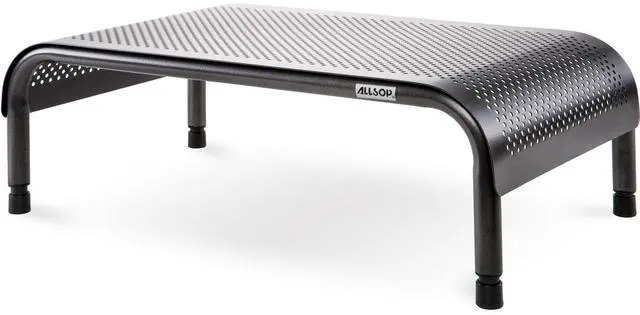 Alt view image 17 of 17 - Allsop Ergo 3 Metal Monitor Stand 10"x18"x6" Pearl/Black 31630