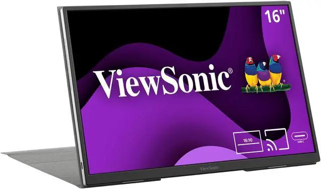 Alt view image 15 of 20 - ViewSonic VG1656N 16" 1200p IPS Wireless Portable Monitor with 2 Way Powered 60W USB C, Built-in 4000 mAh Battery and Stand with Smart Cover