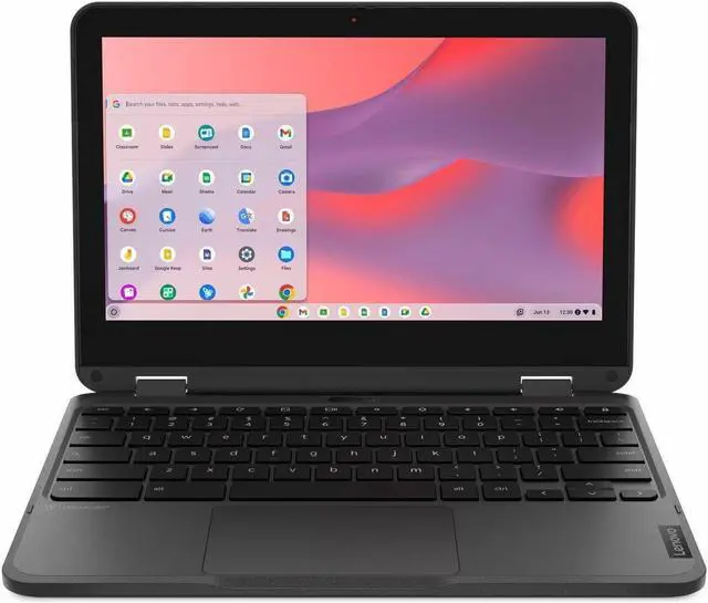 Alt view image 10 of 10 - Lenovo 500e Chromebook Gen 4s 83L40001US 11.6" Touchscreen Convertible 2 in 1 Chromebook - HD - Intel N-Series N100 - 8 GB - 64 GB Flash Memory - English Keyboard - Gray - Intel Chip - 1366 x 768
