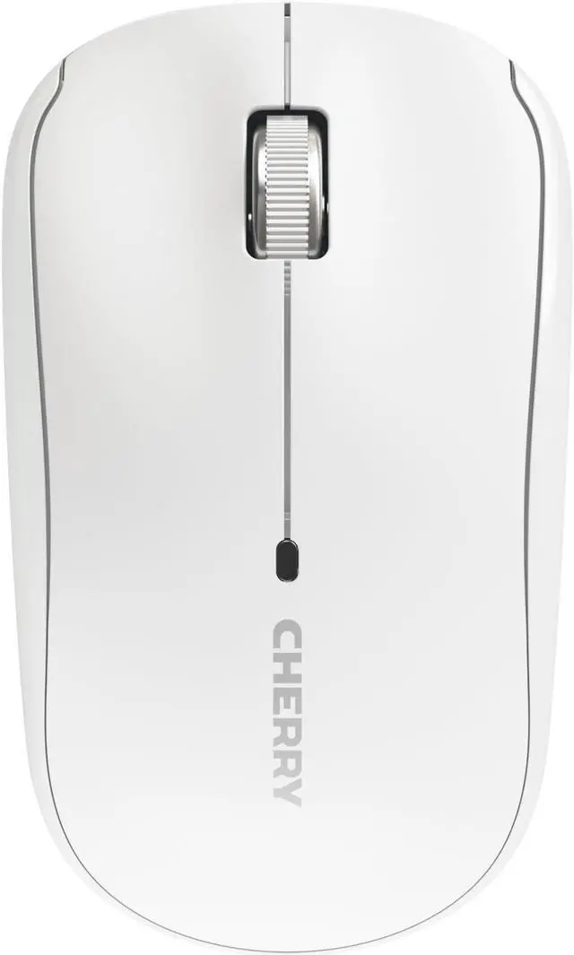 Alt view image 6 of 6 - CHERRY MW 2200 Compact Wireless Laptop Mouse - White, 3 Button, 1,300 dpi, Nano USB, Carrying Pouch