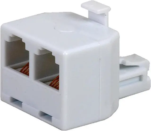 Alt view image 2 of 2 - RcA TP257WH 2-in-1 Modular Phone Adapter (White)