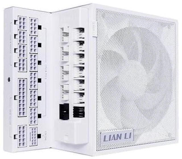 Alt view image 8 of 8 - Lian Li Edge Series-1200W Full Modular Power Supply (Fan Hub Included) - Gold-ATX 3.0, 3.1-PCIE 5.1-L-Shape Design for Dual Chamber Case-120mm FDB Fan-Supports up to 4 USB Device - White - EG1200G.WH