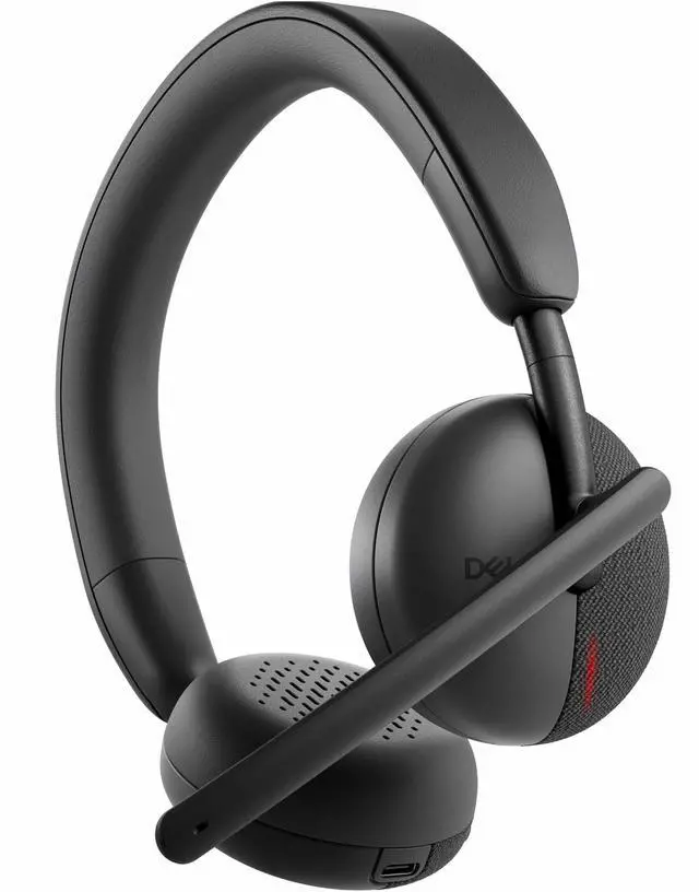 Alt view image 9 of 9 - Dell Wireless Headset - WL3024 - Microsoft Teams Certification - Siri, Google Assistant, Bixby - Stereo - Wireless - Bluetooth - 98.4 ft - 20 Hz - 20 kHz - On-ear, Over-the-head - Binaural - Ear-cup -
