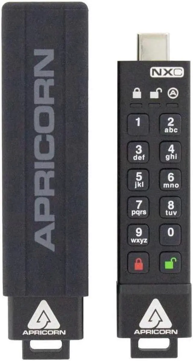 Alt view image 11 of 17 - Apricorn Aegis Secure Key 3 NXC 32GB 256-bit Encrypted FIPS 140-2 Level 3 Validated Secure USB 3.0 Type C Flash Drive, ASK3-NXC-32GB, Black