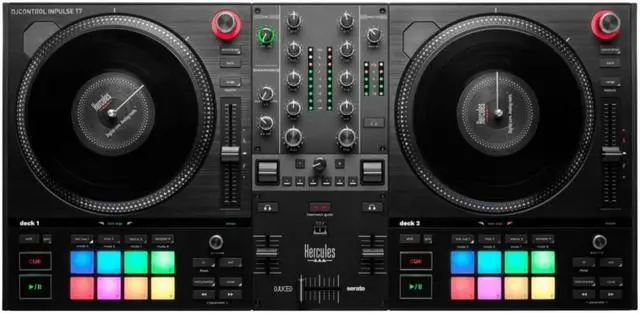 Alt view image 11 of 11 - Hercules DJControl Inpulse T7, 2 Deck Motorized DJ Controller with built in STEMS Control, Serato DJ and DJUCED included