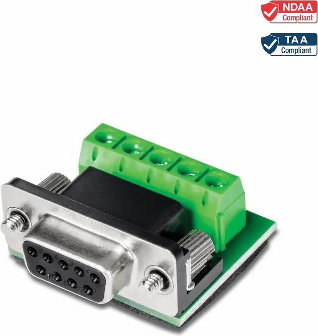 Alt view image 6 of 10 - TRENDnet RS232 to RS422 RS485 Converter Adapter, Serial Port Data Converter, Black, TI-S100