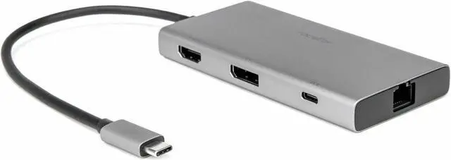 Alt view image 8 of 9 - Rocstor Premium USB-C Dual Display Portable Dock Multiport Adapter - for Notebook/Desktop PC/Tablet/Monitor - Charging Capability - USB Type C - 2 Displays Supported - 8K @ 30Hz, 4K @ 60Hz, 4K @30Hz -