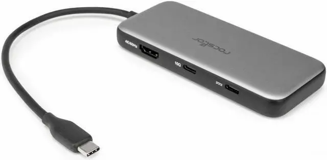 Alt view image 8 of 9 - Rocstor Type-C to HDMI/USB-A 10GX2/Type-C 10G data/SD/TF/PD Charging with DP1.4 Alt mode - for Desktop PC/Notebook/Tablet/Smartphone/Monitor/Memory Card Reader - Charging Capability - Memory Card Read