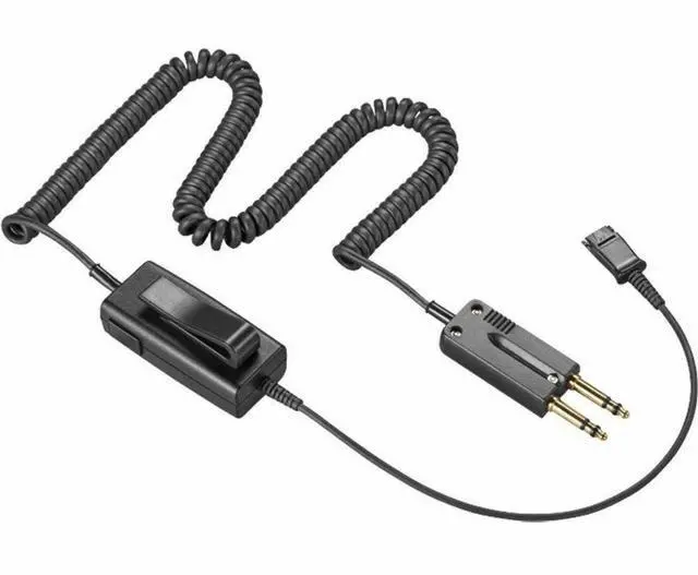 Alt view image 2 of 3 - Poly SHS 1926-15 Inline Amp 6 Wire PJ-7 Connector 15ft Cable TAA - for Headset