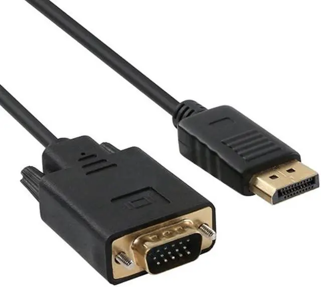 Alt view image 9 of 9 - Axiom DPMVGAM06-AX Display Cable - Displayport (M) To Hd-15 (Vga) (M) - 6 Ft - Thumbscrews