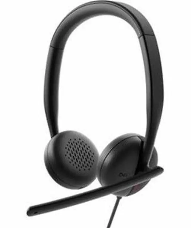 Alt view image 8 of 9 - Dell Wired Headset - WH3024 - Stereo - USB Type C - Wired - 20 Hz - 20 kHz - On-ear, Over-the-head - Binaural - Ear-cup - 6.56 ft Cable - Uni-directional, Noise Cancelling Microphone - Noise Canceling