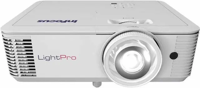 Alt view image 8 of 9 - InFocus Genesis IN0026ST 3D Short Throw DLP Projector - 16:10 - Portable - 1280 x 800 - Front - 1080p - 15000 Hour Normal Mode - WXGA - 30,000:1 - 3800 lm - HDMI - USB - Room, Presentation, Cinema, Ga