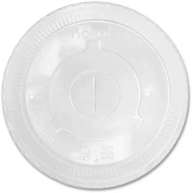 Main image of PET Lids Flat Lid Fits 32 oz Cold Cups Plastic Clear 600/Carton CKCL1045
