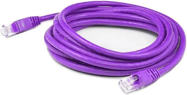 Alt view image 2 of 3 - 7ft rj-45 (male) to rj-45 (male) straight purple cat6 utp pvc copper patch cable