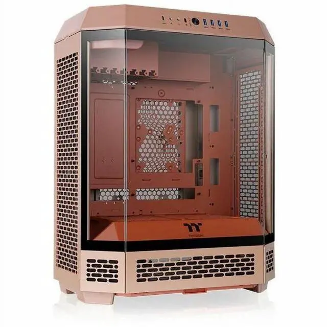 Alt view image 8 of 14 - Thermaltake Tower 600 Mid Tower; 2x140mm CT Fans Included; 420mm Radiator Support; 400mm GPU Clearance; Hidden Connector Support; Rotatable PCIe Slots; Gravel Sand; CA-1Z1-00MGWN-00