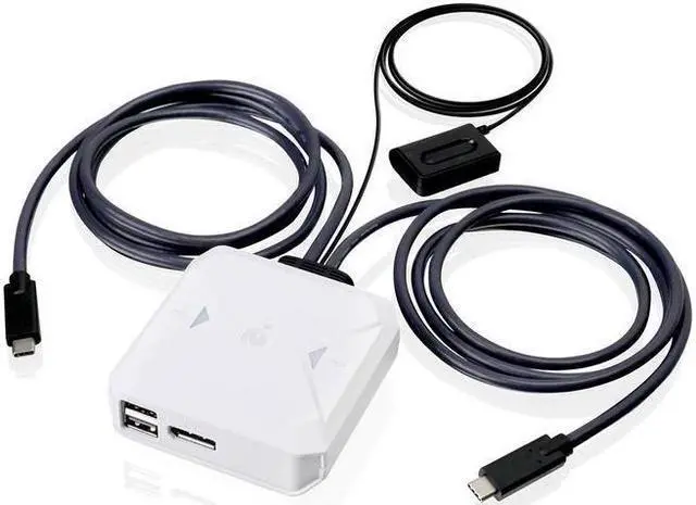Alt view image 11 of 20 - IOGEAR 2-Port 4K USB-C KVM Switch with DisplayPort output GCS72CC