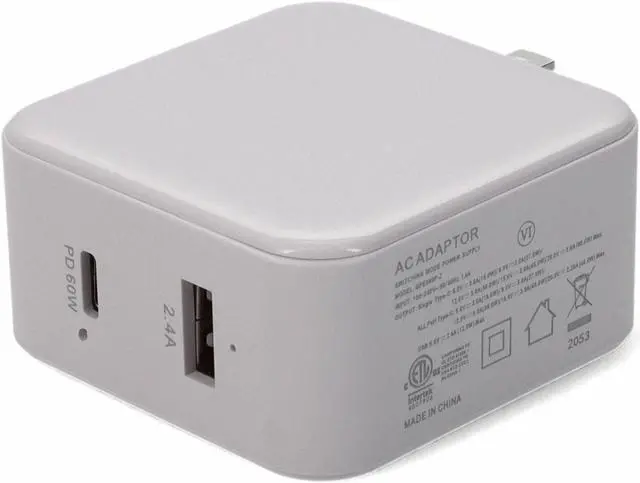 Main image of AddOn Wall Plug to USB 3.1 Type C or NEMA 1-15P, White USAC2USB60WW