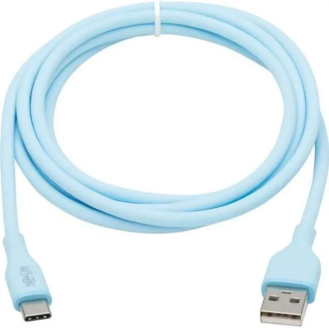 Alt view image 5 of 5 - TRIPP LITE SAFE-IT USB-A TO USB C CABLE ANTIBACTERIAL LIGHT BLUE M/M 3FT - U038AB-003-S-LB