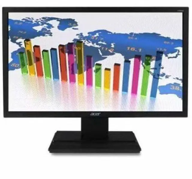 Alt view image 4 of 5 - Acer V206Q A 20" Class LCD Monitor - 16:9 - Black - 19.5" Viewable - 200 Nit - 6 ms - HDMI - VGA