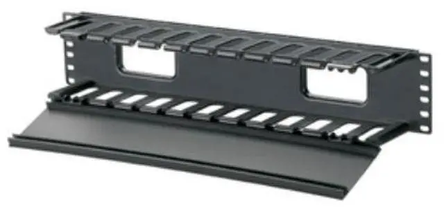Alt view image 11 of 11 - Panduit WMPF1E PANDUIT PatchLink Horizontal Cable Manager - Cable Manager - Black - 2U Rack Height - 19" Panel Width