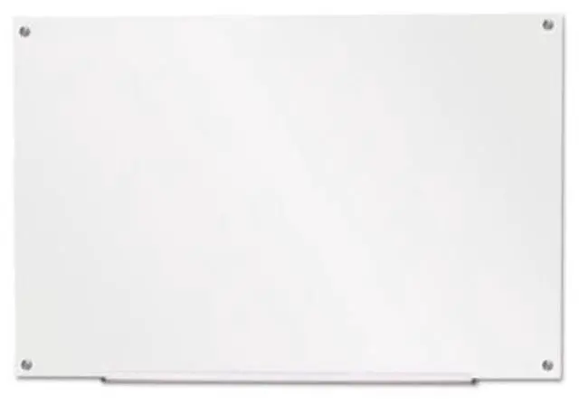 Alt view image 8 of 8 - Universal Frameless Glass Marker Board 36" x 24" White 43232