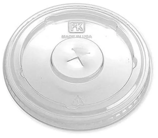 Main image of Greenware Cold Drink Lids X-Slot Fits 12 oz to 20 oz Cold Cup Plastic Clear 1000/Carton LS636FX