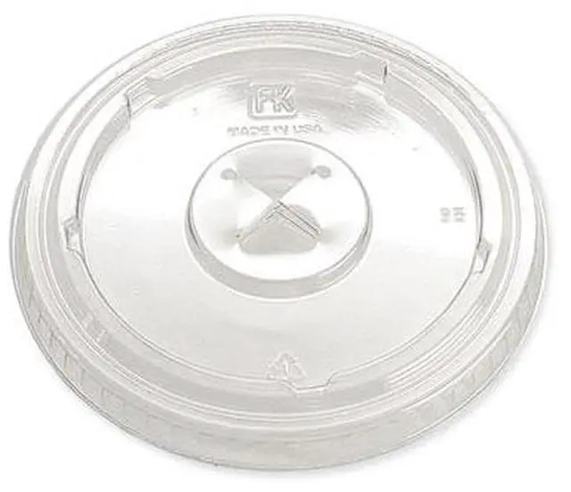 Main image of Greenware Cold Drink Lids X-Slot Fits 12 oz to 20 oz Cold Cups Plastic Clear 1000/Carton LKC1220FX